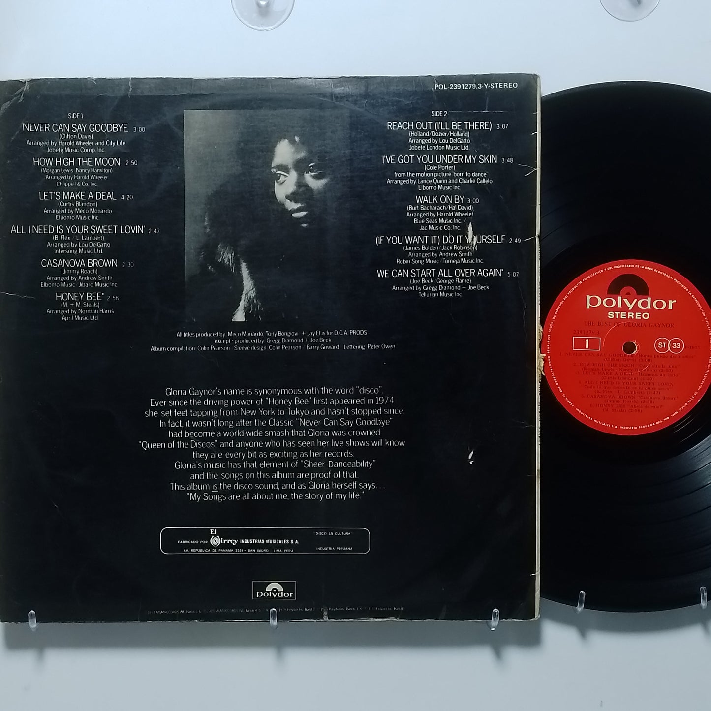 lp Gloria Gaynor the best of made peru 1977 soul disco