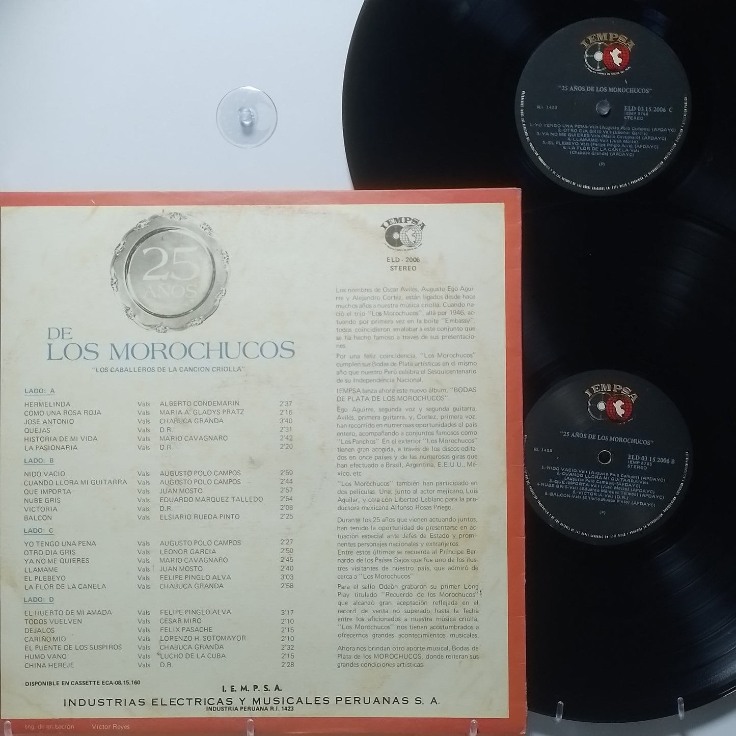 x2 lp Los Morochucos 25 Años made peru 1971 criollo folk