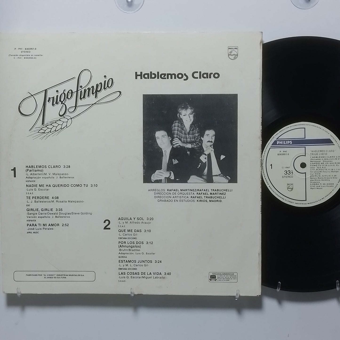 lp Trigo Limpio Hablemos Claro made peru 1986 pop balada