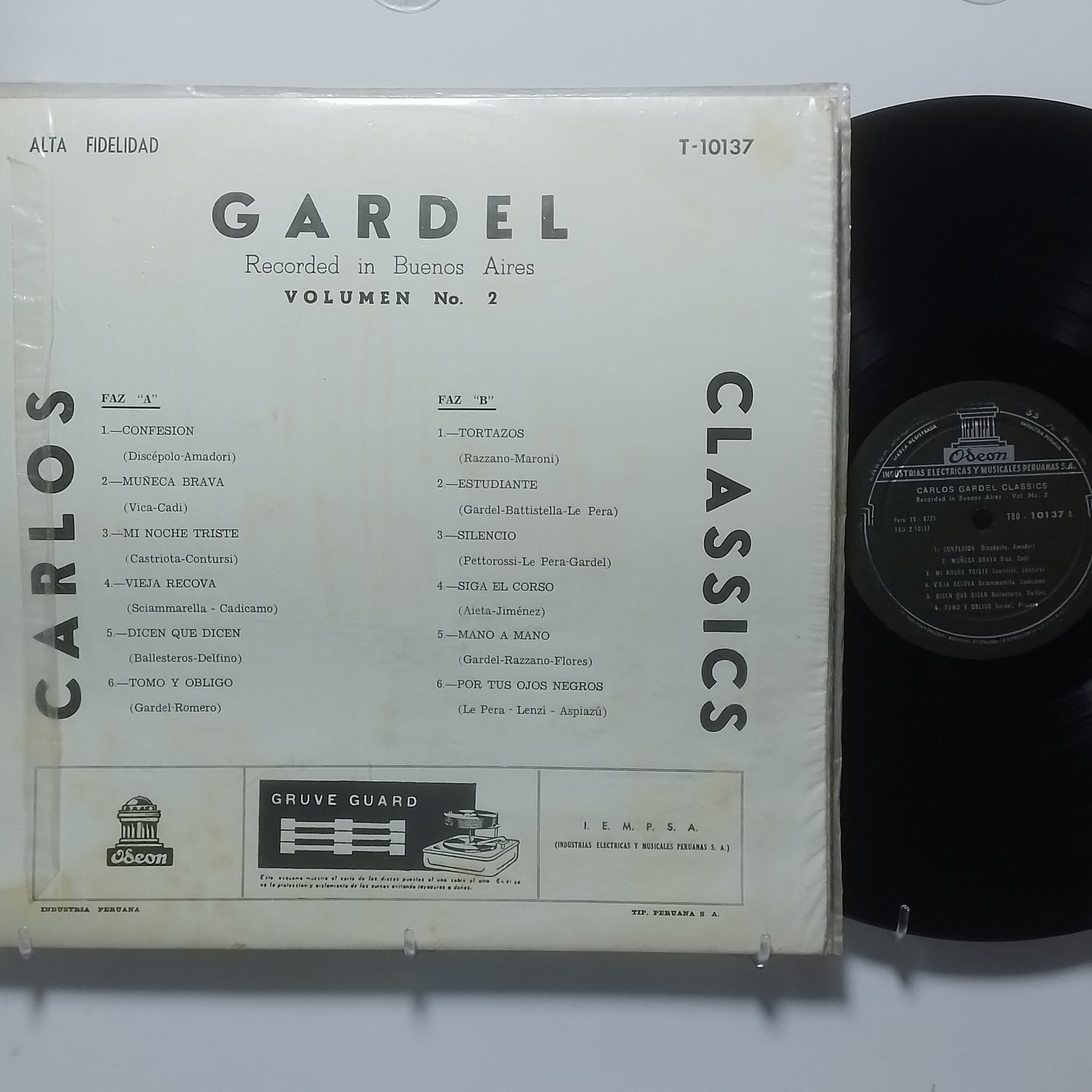 lp Carlos Gardel Classics made peru 1980 tango folk