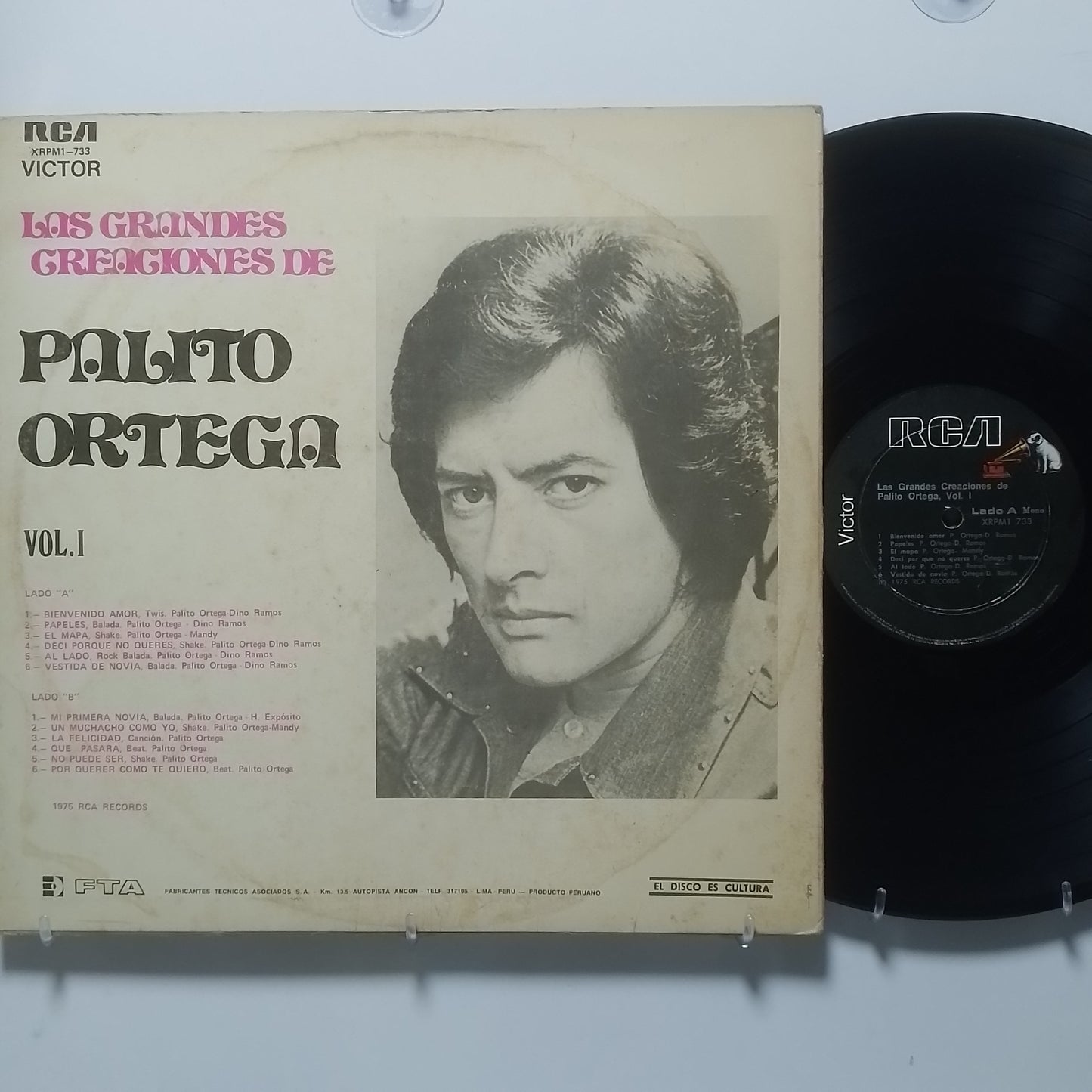 lp Palito Ortega Las Grandes Creaciones De Palito Ortega Vol 1 made peru 1975 pop rock