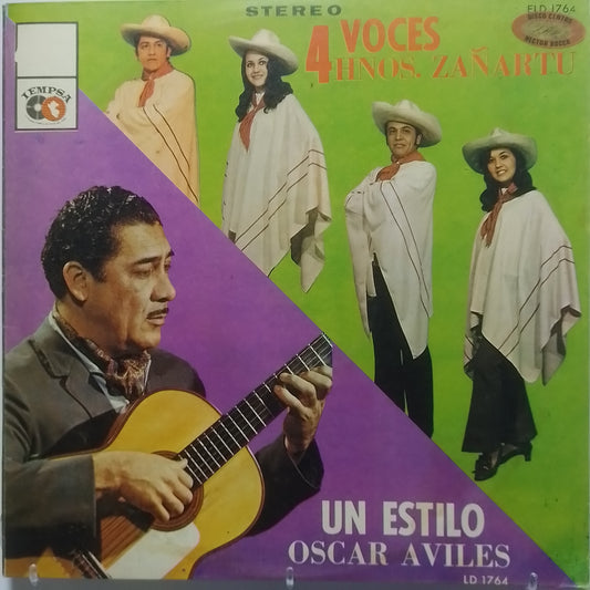 lp Los Zañartu con oscar aviles cuatro voces un estilo made peru 1983 criollo folk