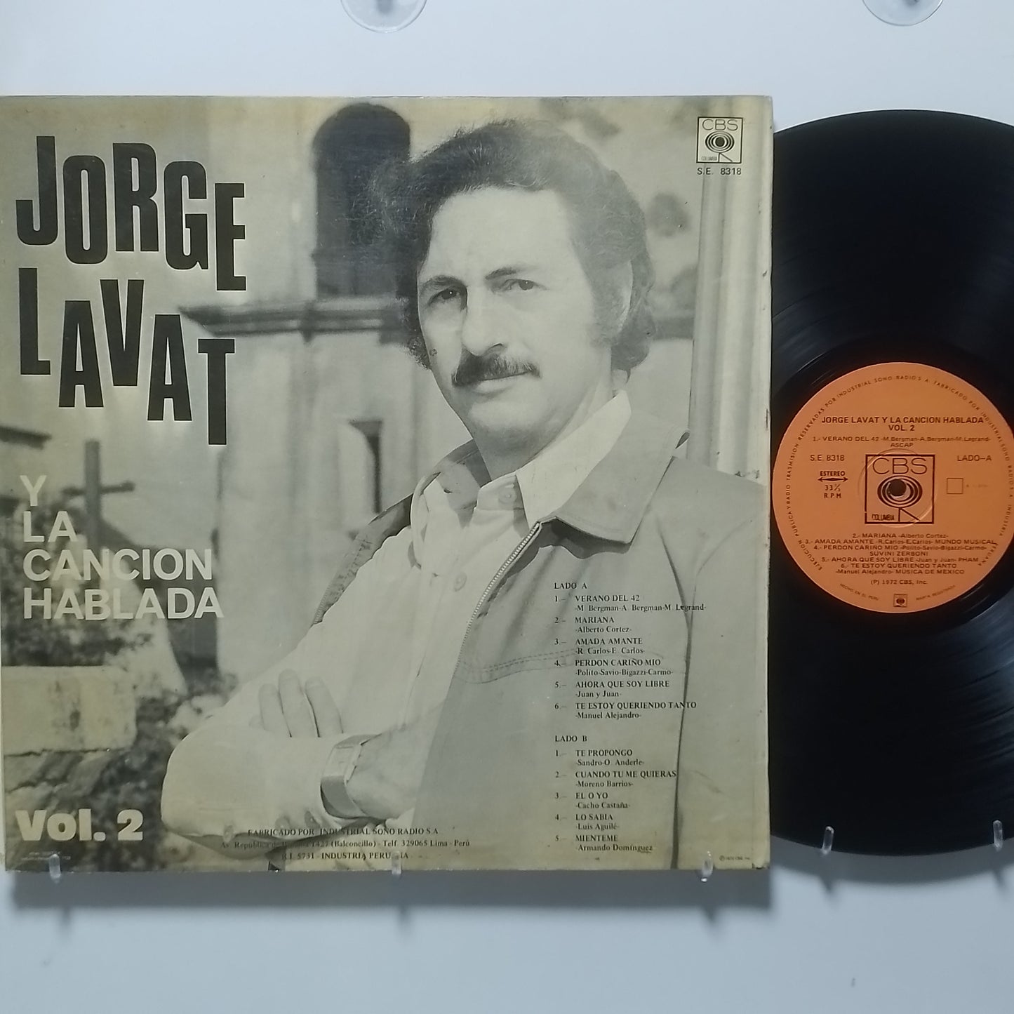 lp Jorge Lavat Y La Cancion Hablada vol 2 made peru 1972 latin balada