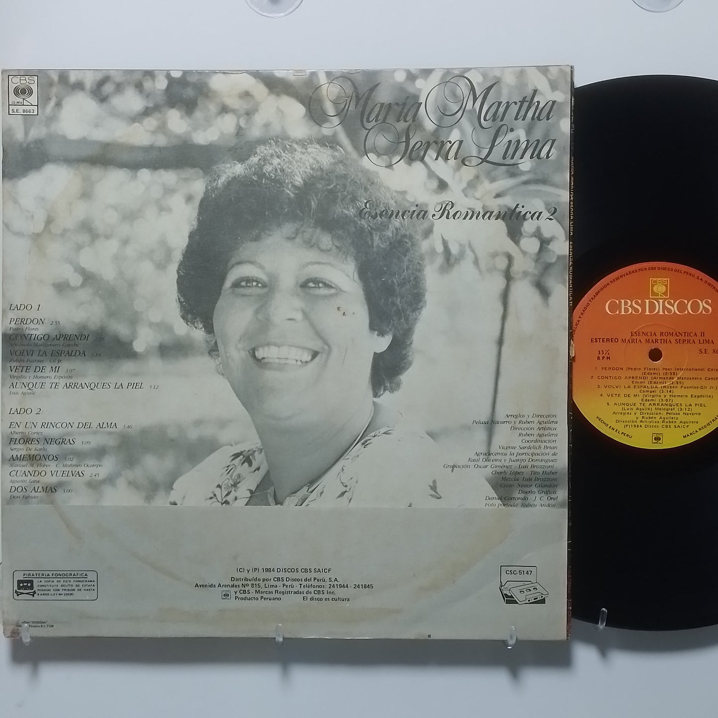 lp Maria Martha Serra Lima Esencia Romantica 2 made peru 1984 latin bolero