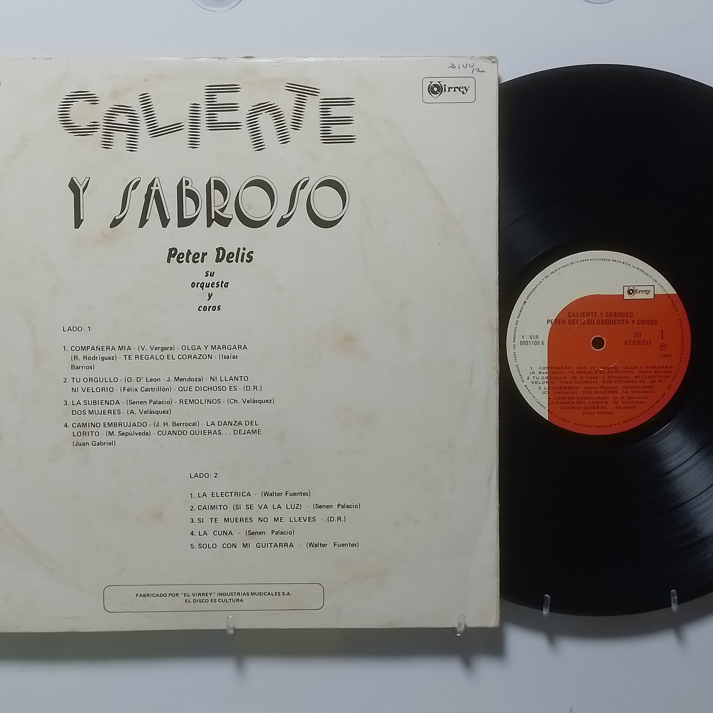 lp Peter Delis Y Su Orquesta Caliente Y Sabroso made peru 1980 latin cumbia