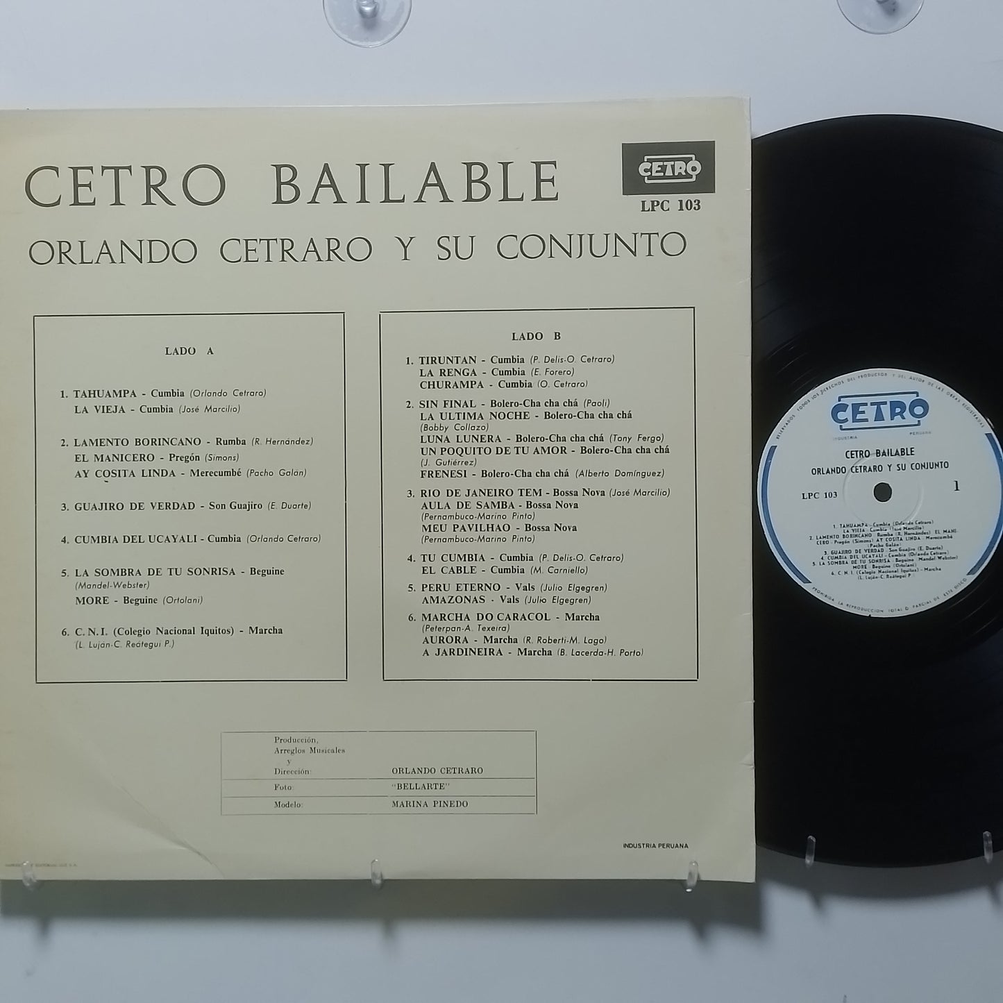 lp orlando cetraro y su conjunto cetro bailable made peru 1970 latin cumbia