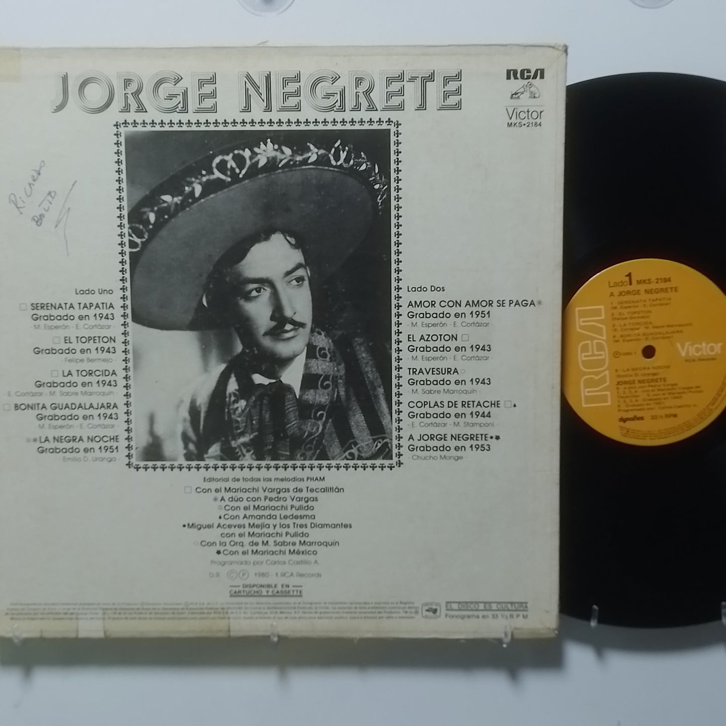 lp Jorge Negrete Jorge Negrete made mexico 1980 ranchera folk