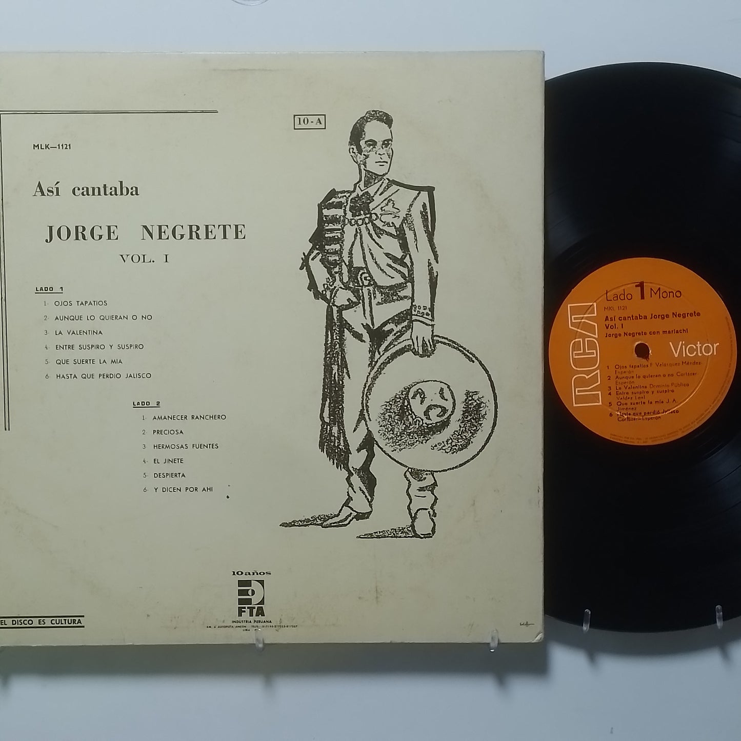 lp Jorge Negrete Asi Cantaba Jorge Negrete Vol I made mexico 1959 ranchera folk