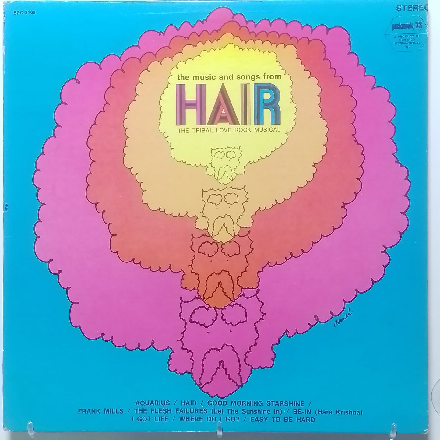 lp Hair The Tribal Love Rock Musical Featuring Dave Wintour And Pat Whitmore made usa 1969 funk pop