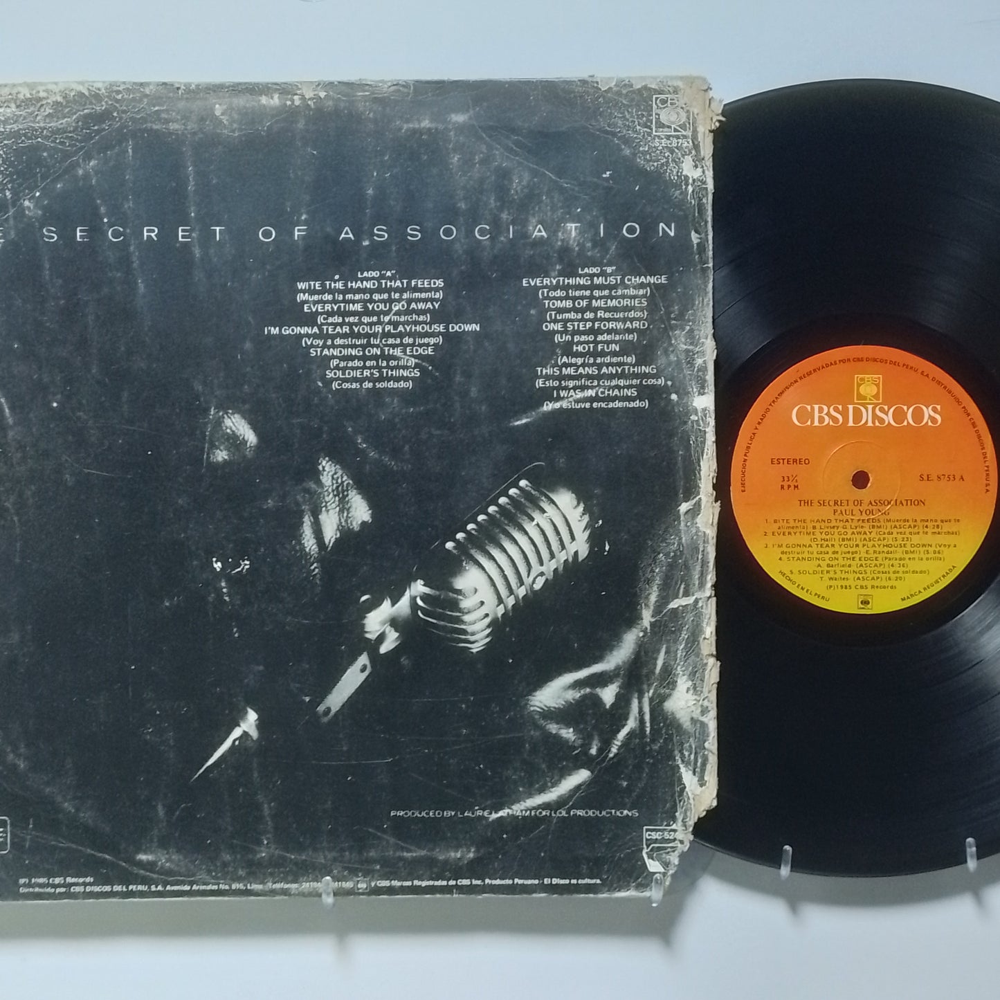 lp Paul Young The Secret Of Association made peru 1985 pop rock