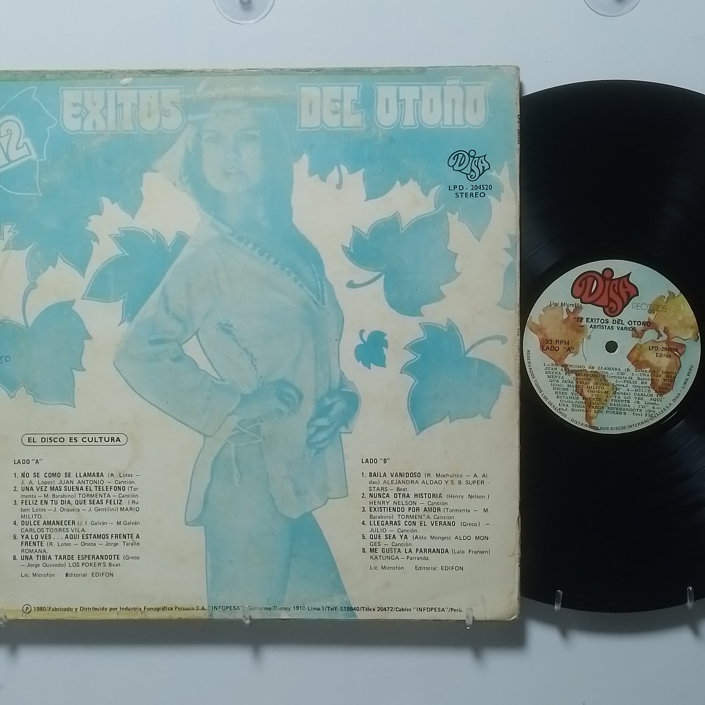 lp 12 exitos del otoño juan antonio tormenta alejandra aldao varios made peru 1980 balada pop