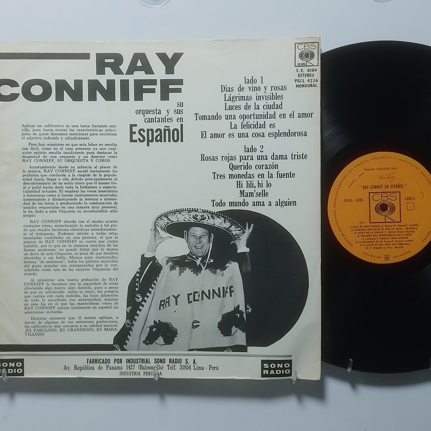 lp Ray Conniff en español made peru 1966 instrumental