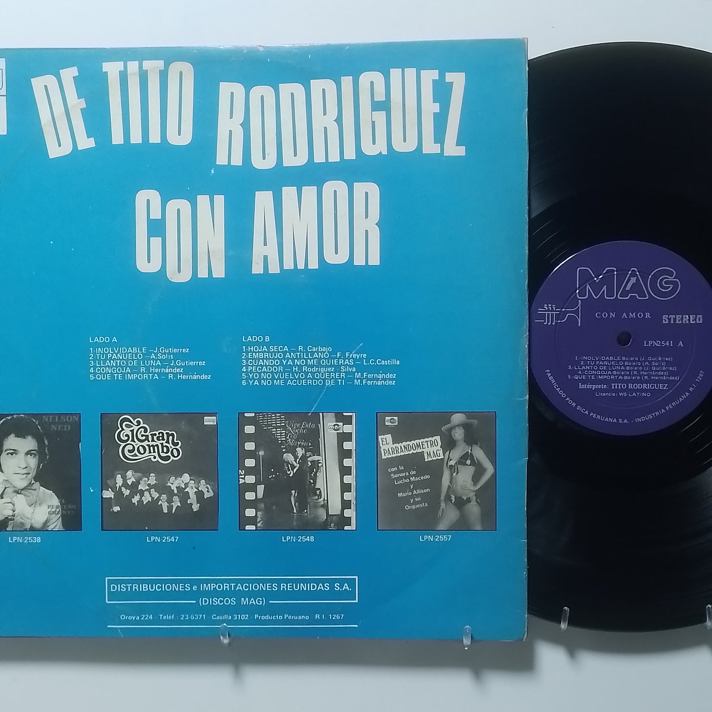 lp Tito Rodriguez From Tito Rodriguez With Love made peru 1964 bolero cha cha