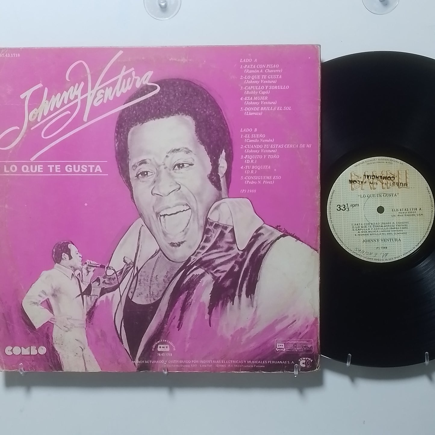 lp Johnny Ventura Y Su Combo Lo Que Te Gusta made peru 1981 latin merengue