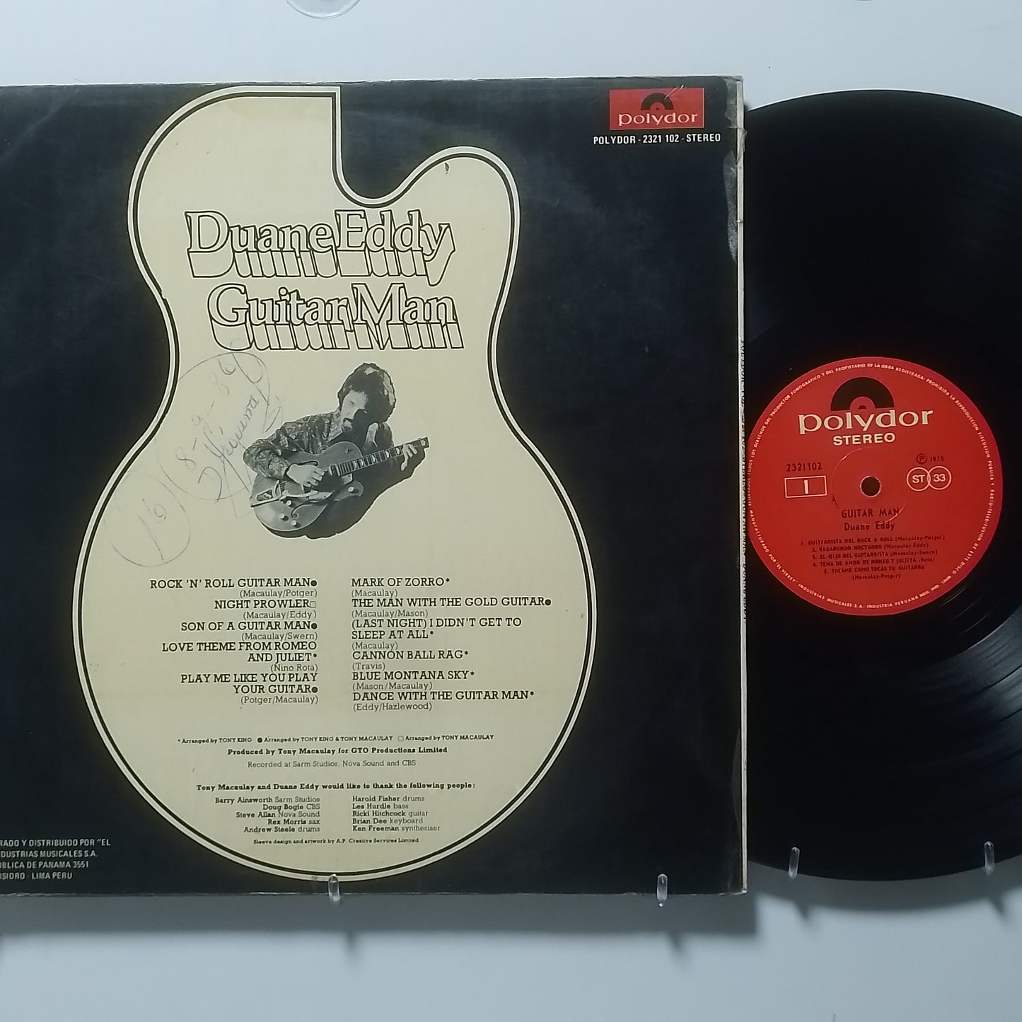 lp Duane Eddy Guitar Man made peru 1975 rock