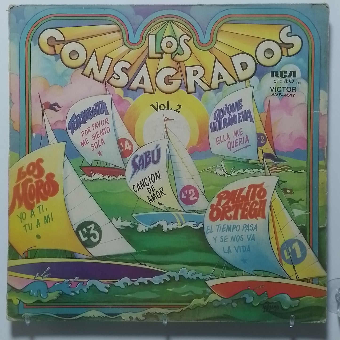 lp Los Consagrados Vol 2 palito ortega boney m sabu los moros varios made argentina 1977 latin pop