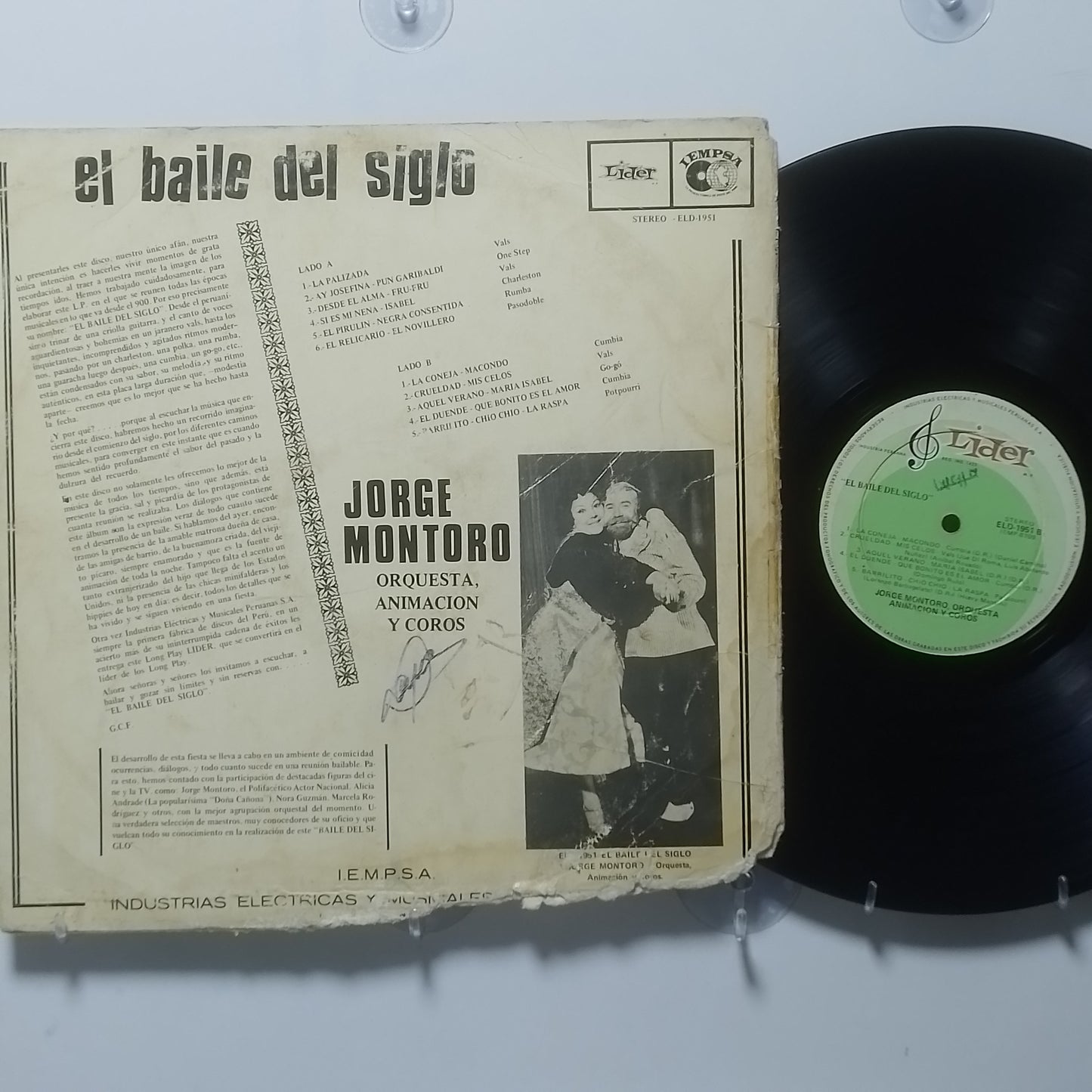 lp jorge montoro orquesta y coros el baile del siglo made peru 1976 latin cumbia