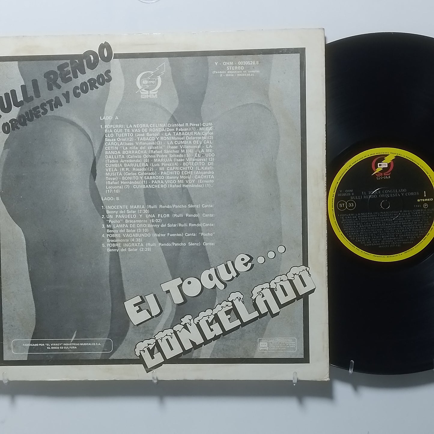 lp Rulli Rendo Orquesta y Coros El Toque Congelado made peru 1985 cumbia salsa