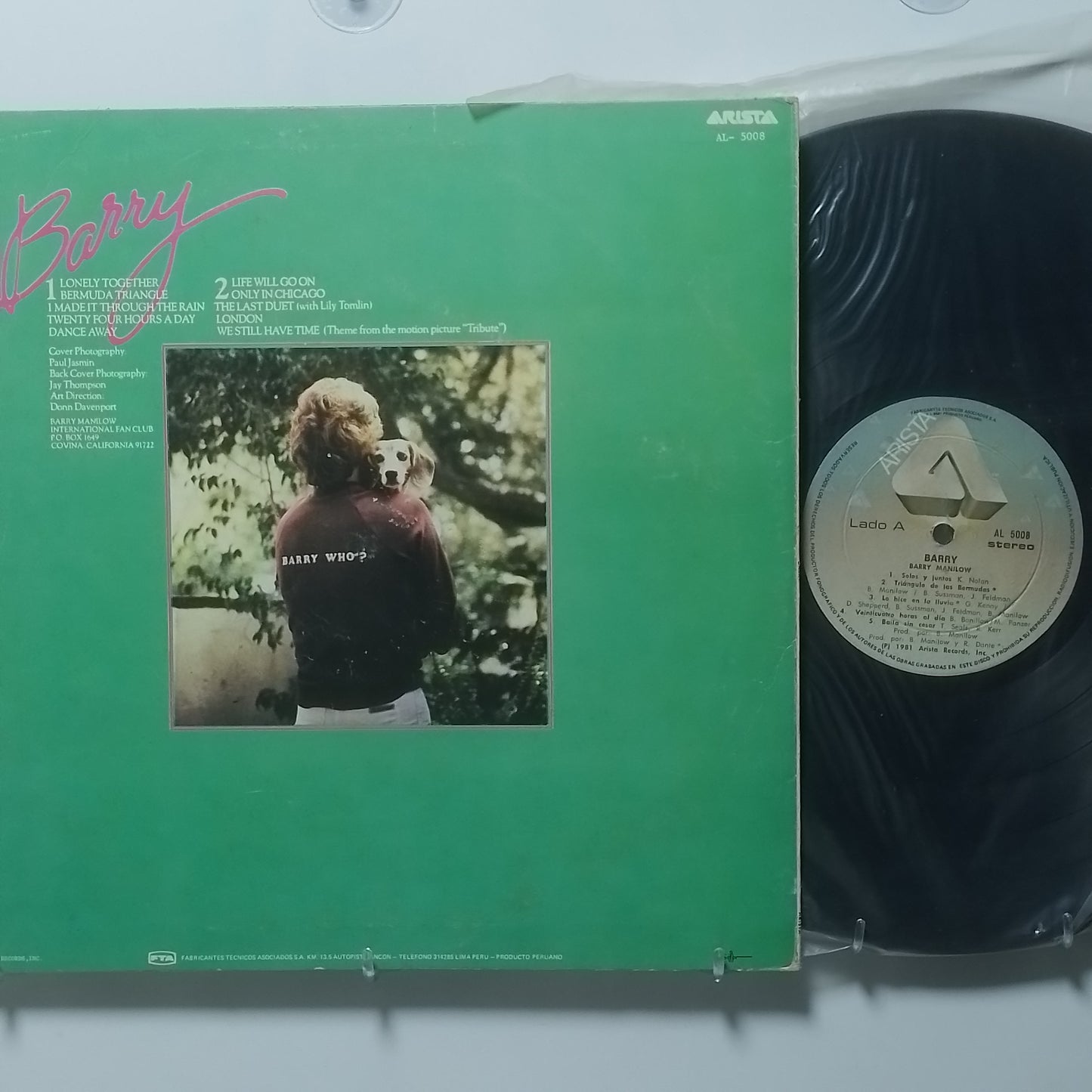 lp Barry Manilow Barry made peru 1980 pop