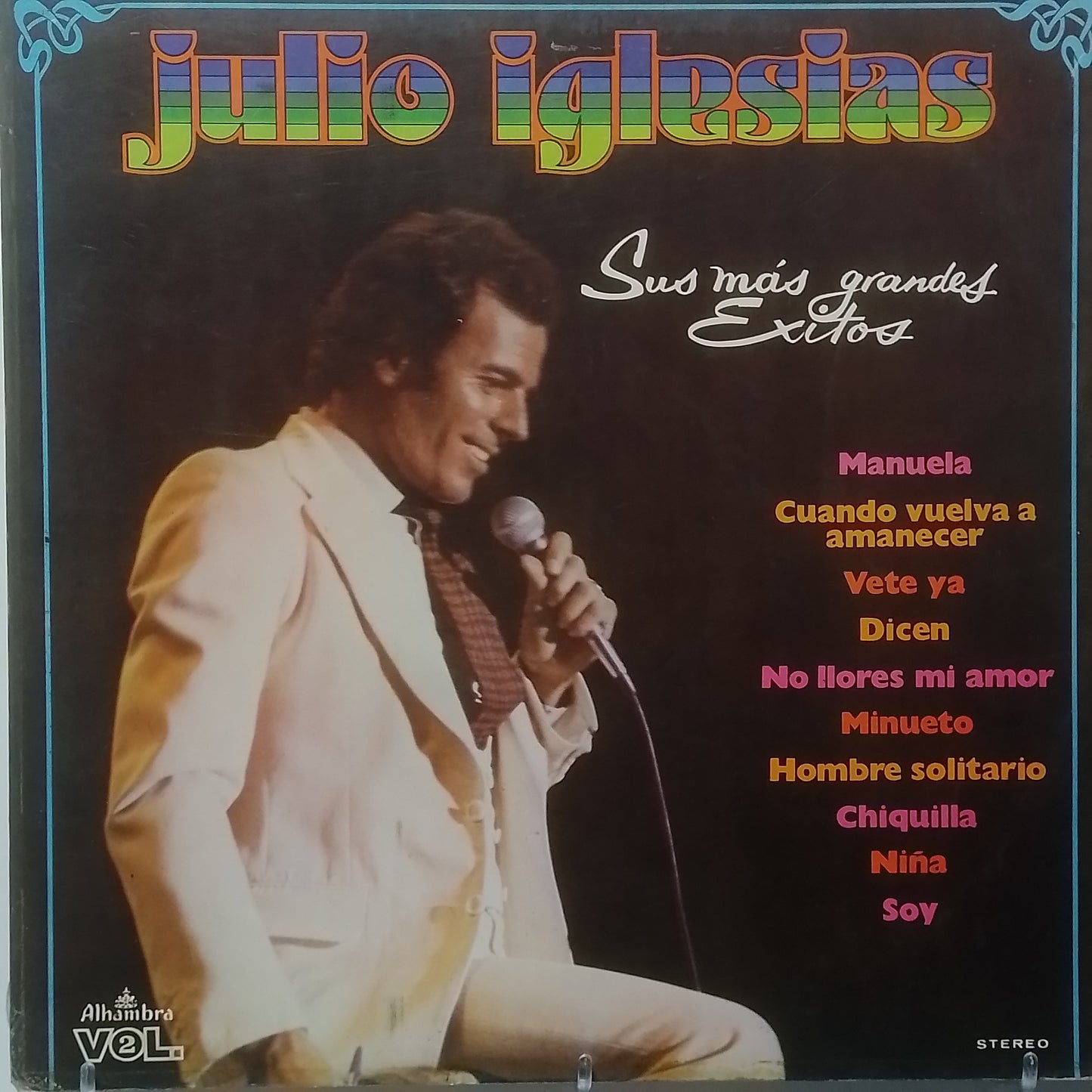 lp Julio Iglesias Sus Mas Grandes Exitos Vol 2 made chile 1975 latin pop