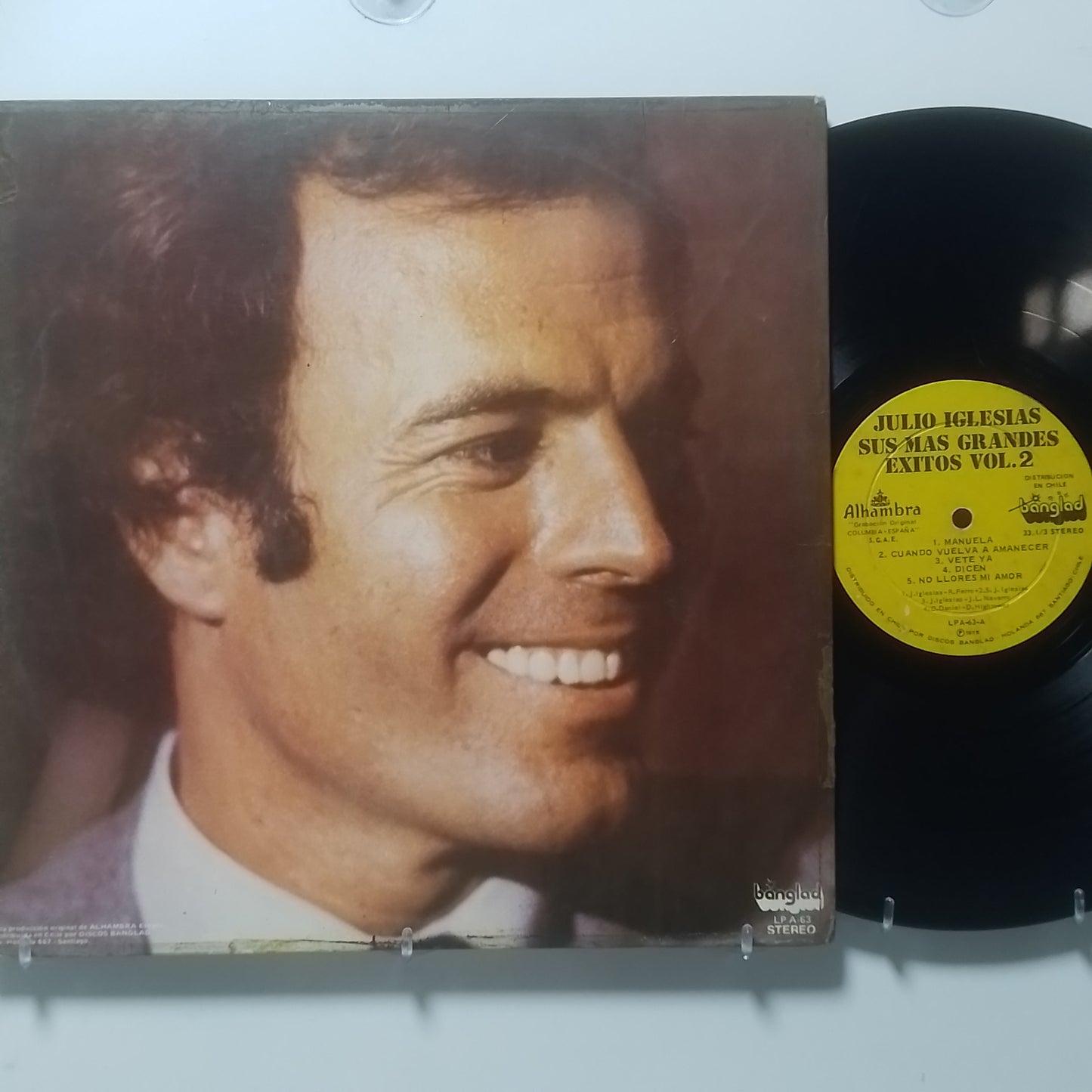 lp Julio Iglesias Sus Mas Grandes Exitos Vol 2 made chile 1975 latin pop