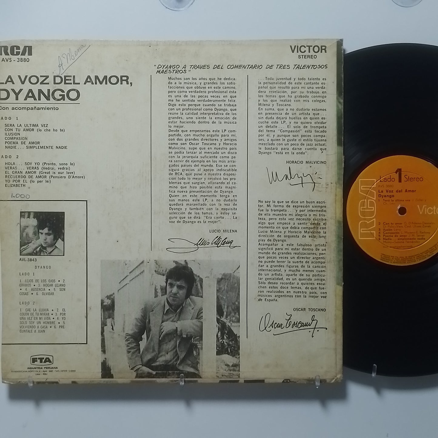 lp Dyango mLa Voz Del Amor made peru 1970 latin pop