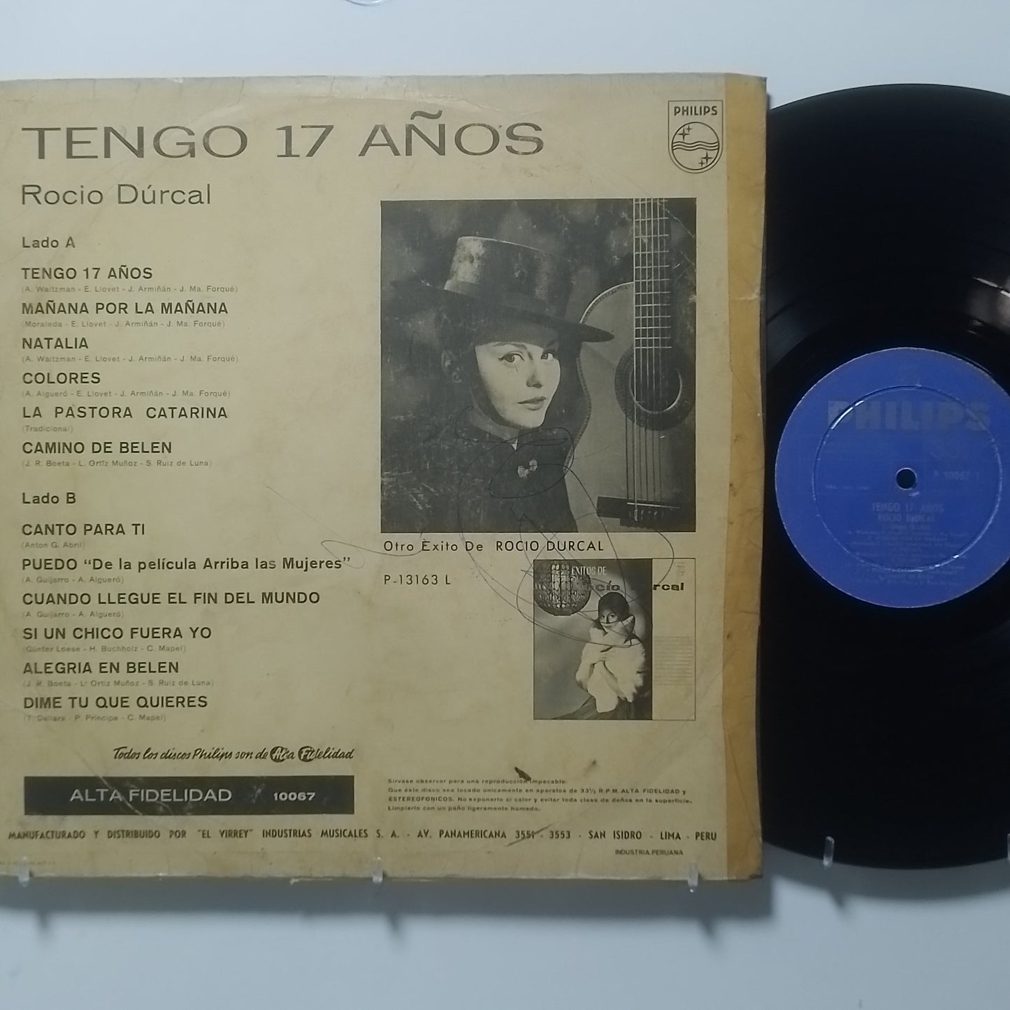 lp rocio durcal tengo 17 años made peru 1964 latin pop