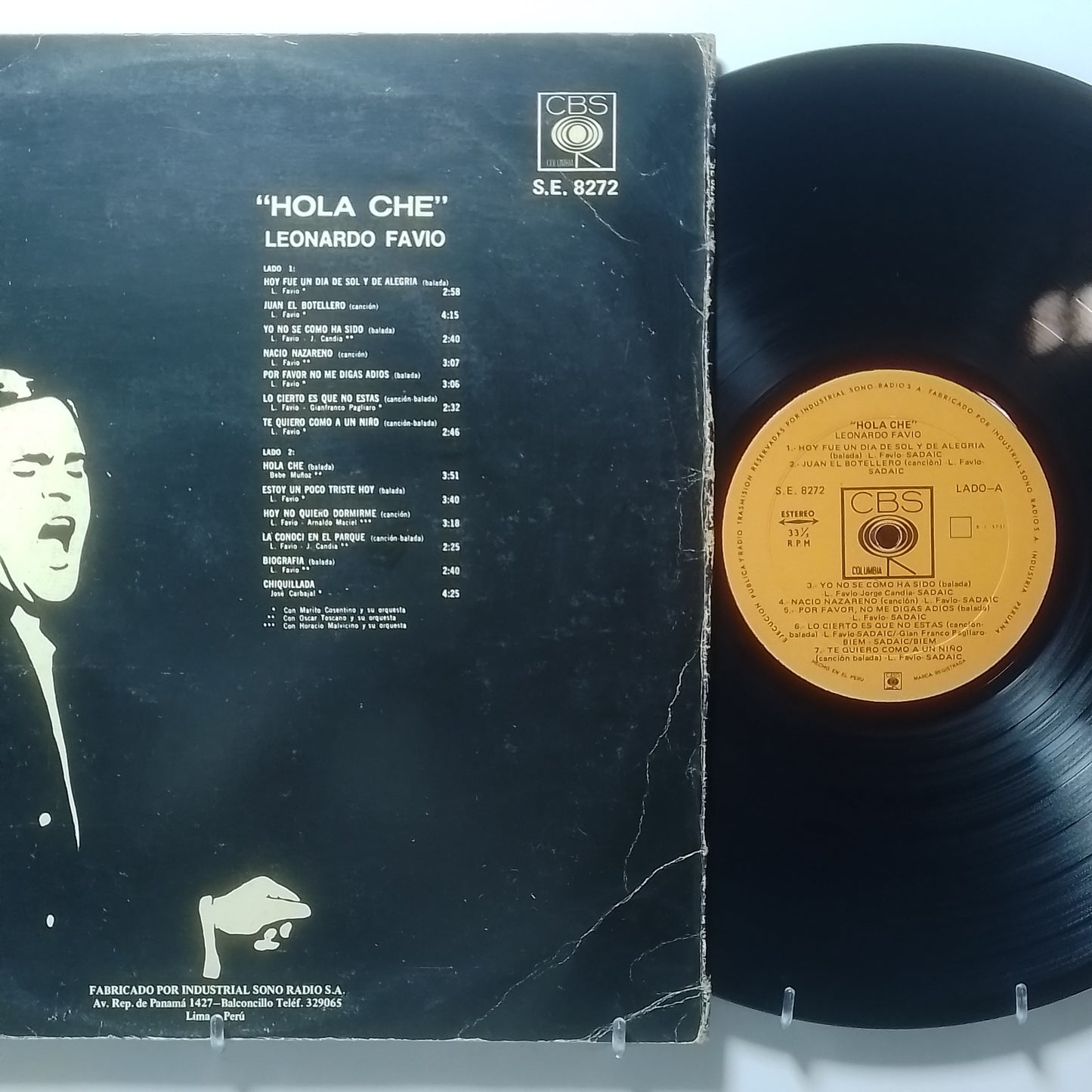 lp Leonardo Favio Hola Che made peru 1970 latin pop