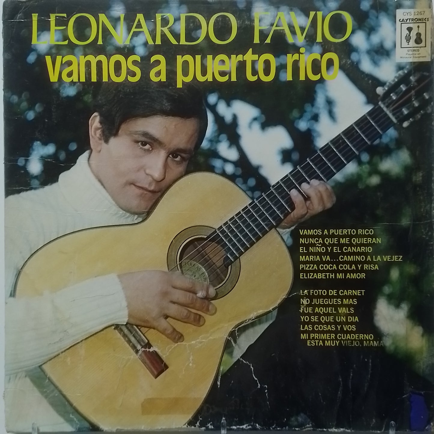 lp Leonardo Favio vamos a puerto rico made usa 1970 latin pop