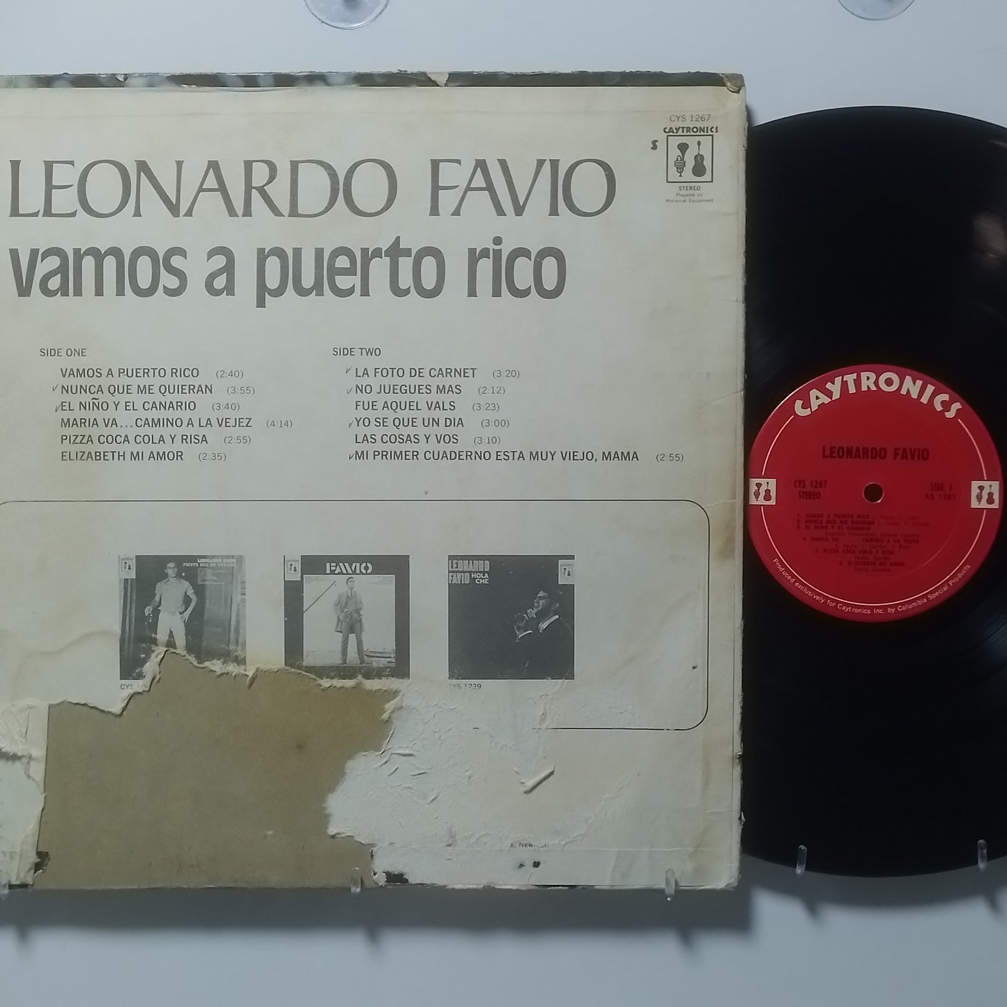 lp Leonardo Favio vamos a puerto rico made usa 1970 latin pop