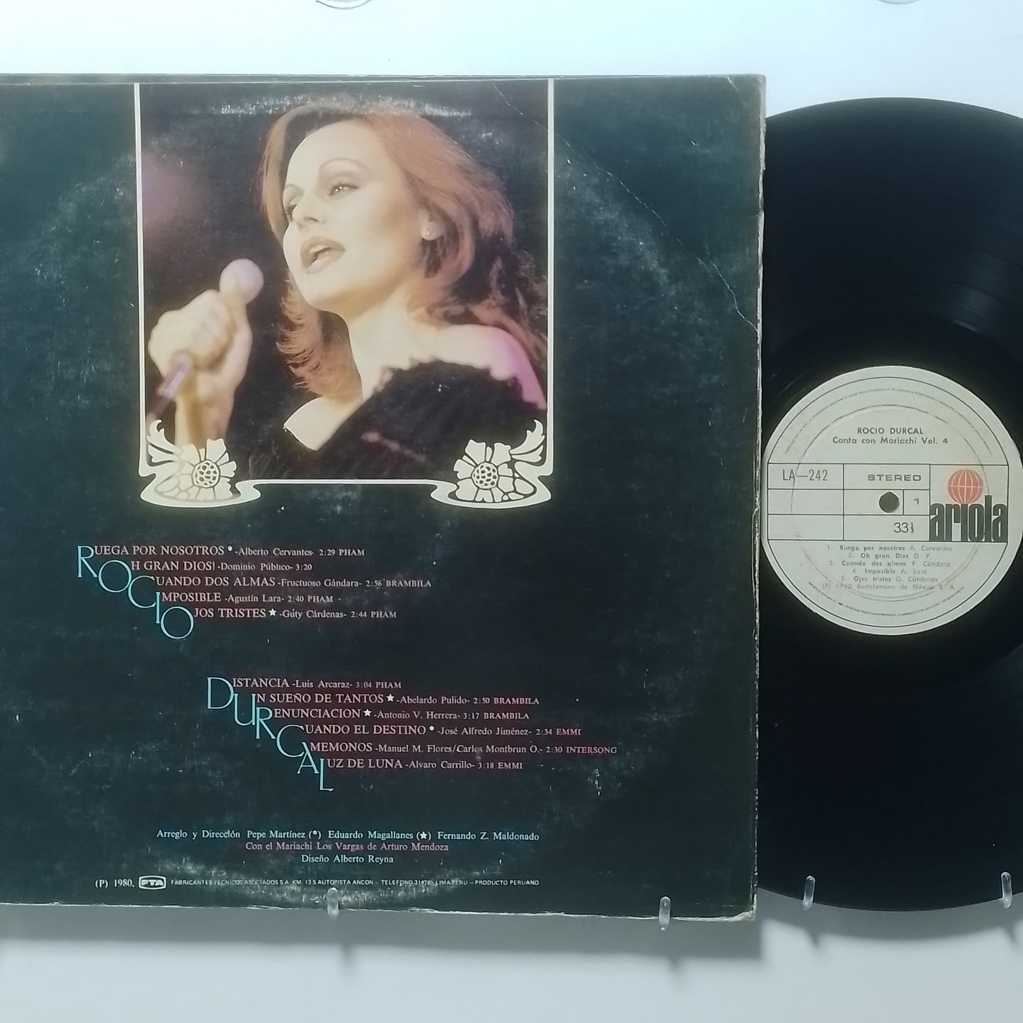 lp Rocio Durcal canta con mariachi vol 4 made peru 1980 balada