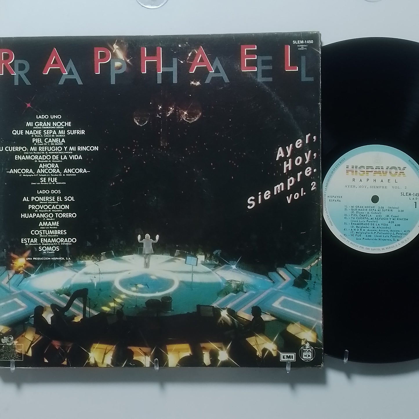 lp raphael  Ayer Hoy Siempre Vol 2 made mexico 1987 latin pop