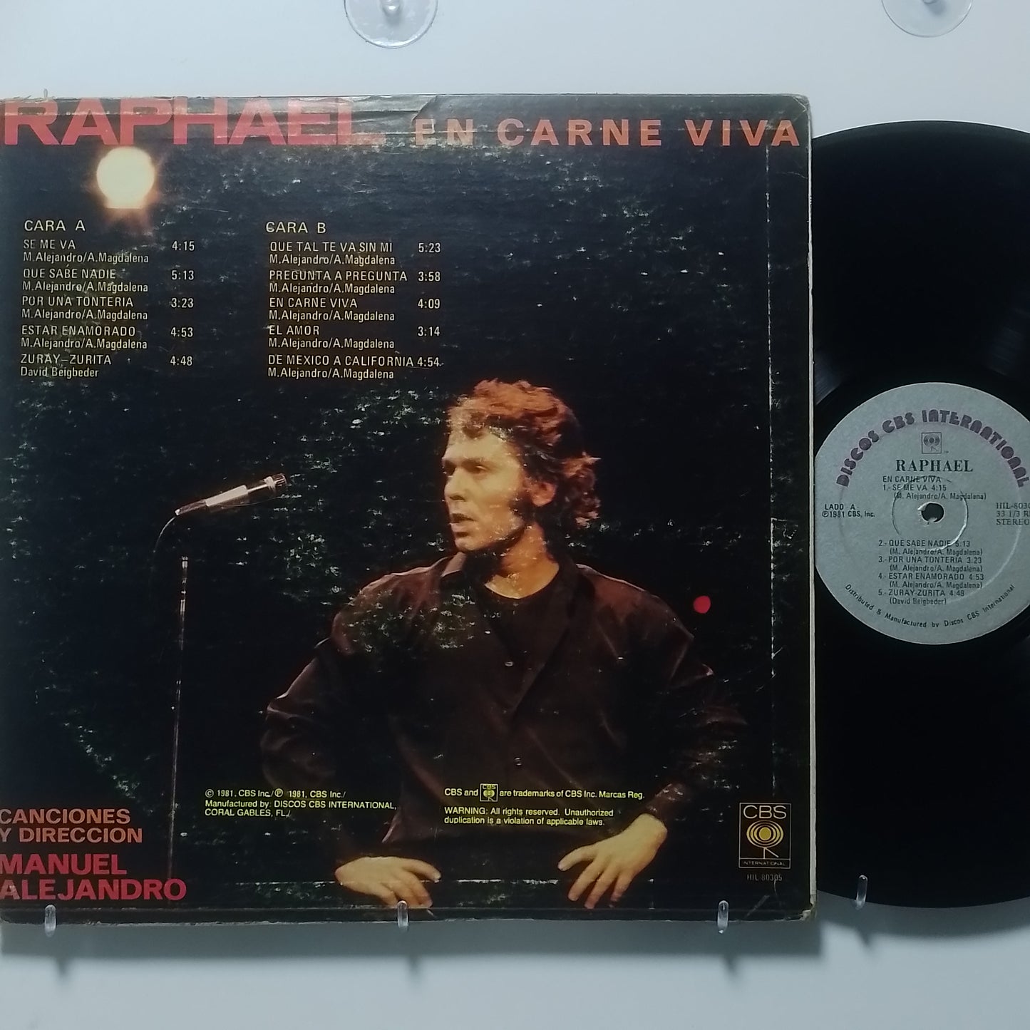 lp Raphael En Carne Viva made usa 1981 latin