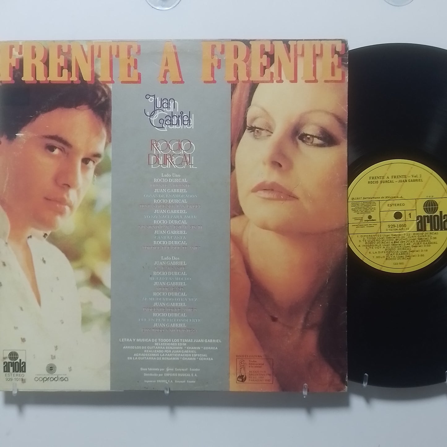 lp Rocio Durcal Juan Gabriel Frente A Frente made ecuador 1987 promocional latin pop