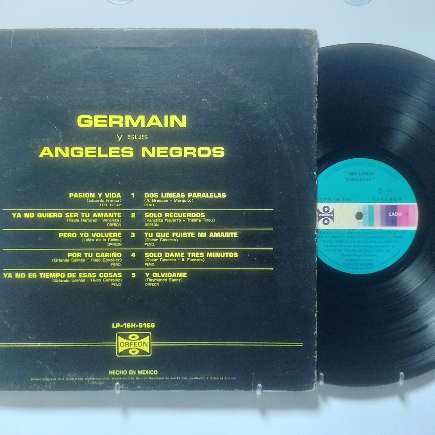 lp germain y sus Angeles Negros dos lineas paralelas made mexico 1979 latin pop