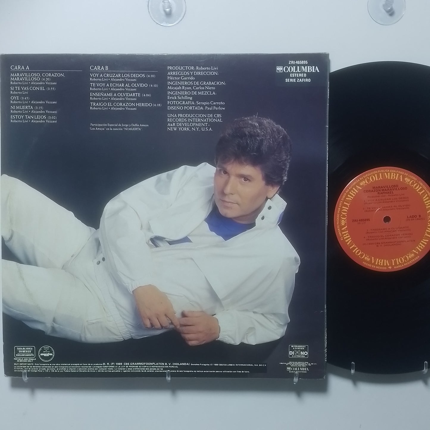 lp Raphael Maravilloso Corazon Maravilloso made mexico 1989 latin pop