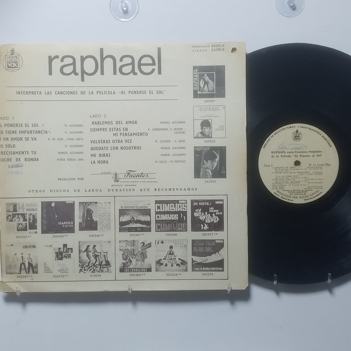 lp Raphael Al Ponerse El Sol made colombia 1967 pop