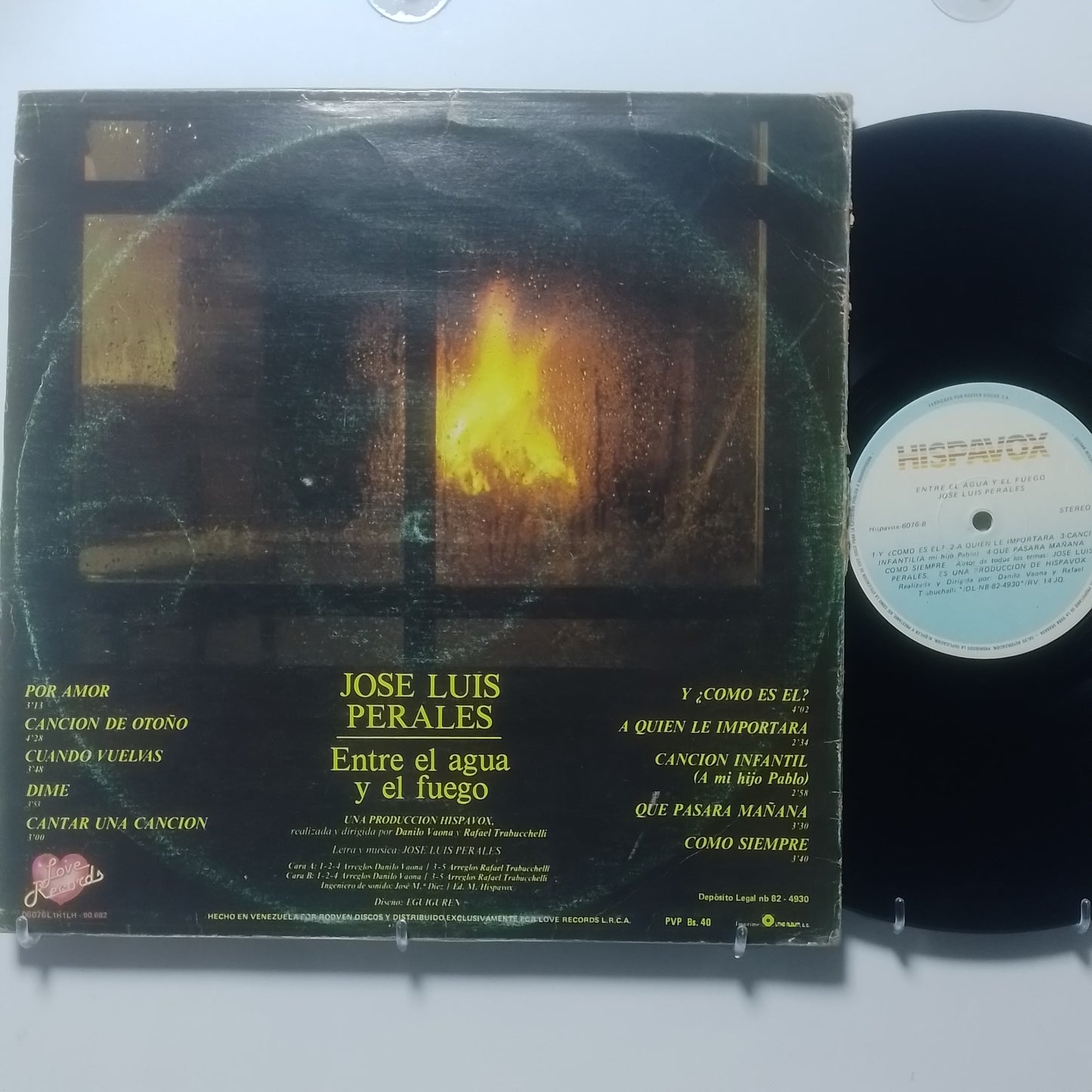 lp Jose Luis Perales Entre El Agua Y El Fuego made peru 1982 latin pop