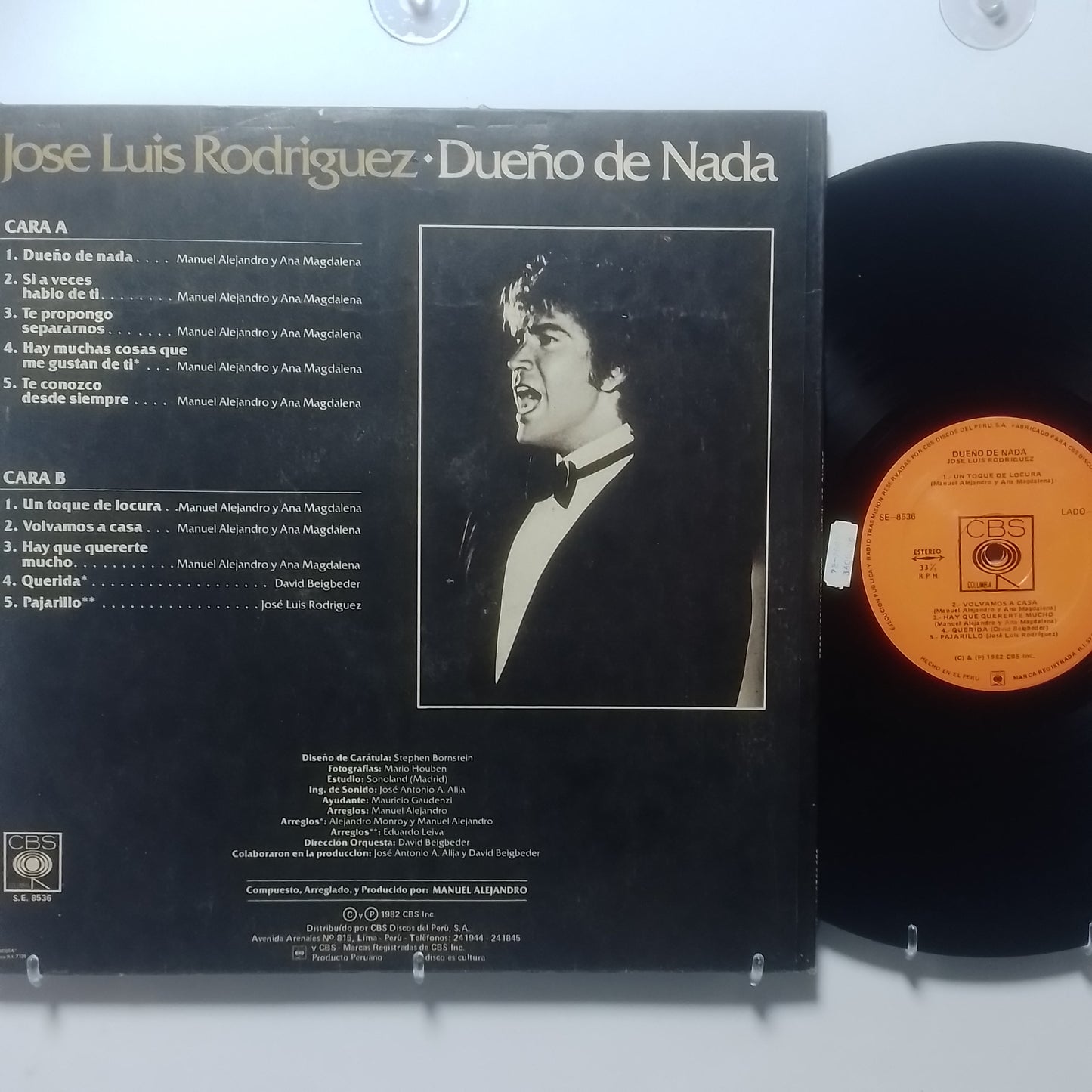 lp Jose Luis rodriguez Dueño De Nada made peru 1982 latin pop