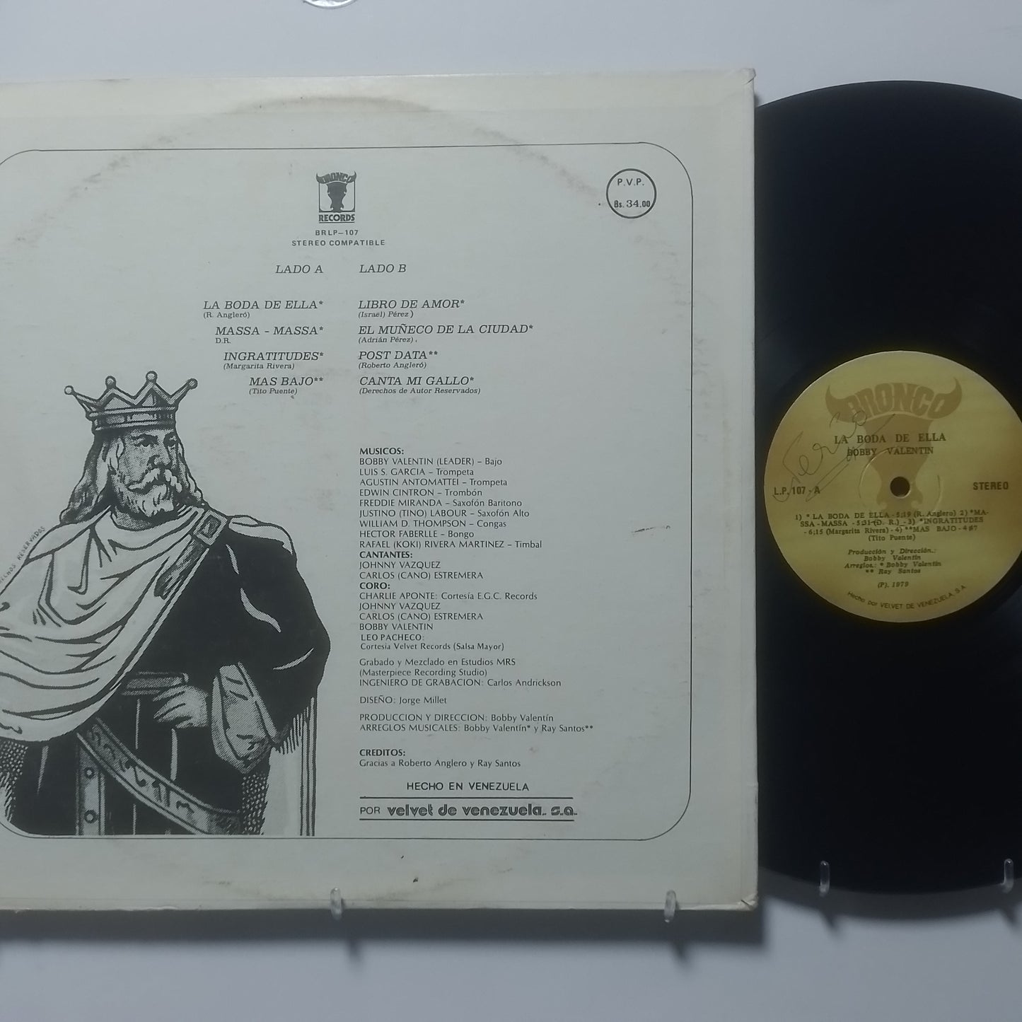 lp Bobby Valentin Bobby Valentin made venezuela 1979 salsa