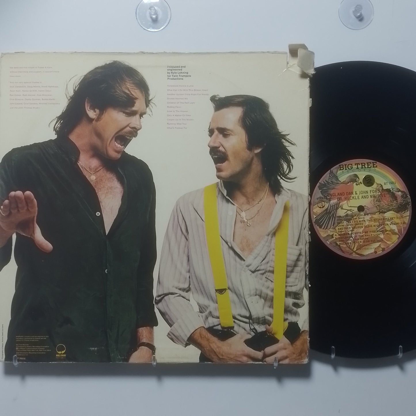 lp England Dan & John Ford Coley Dr Heckle And Mr Jive made usa 1979 con insert pop rock