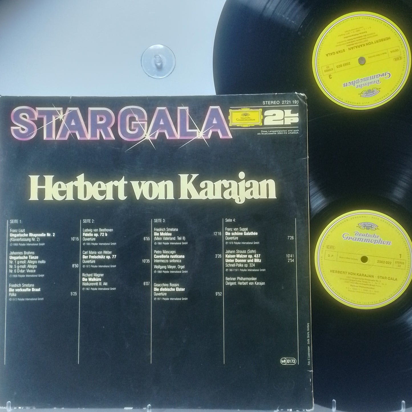 x2 lp Herbert von Karajan stargala made alemania 1977 gatefold clasico