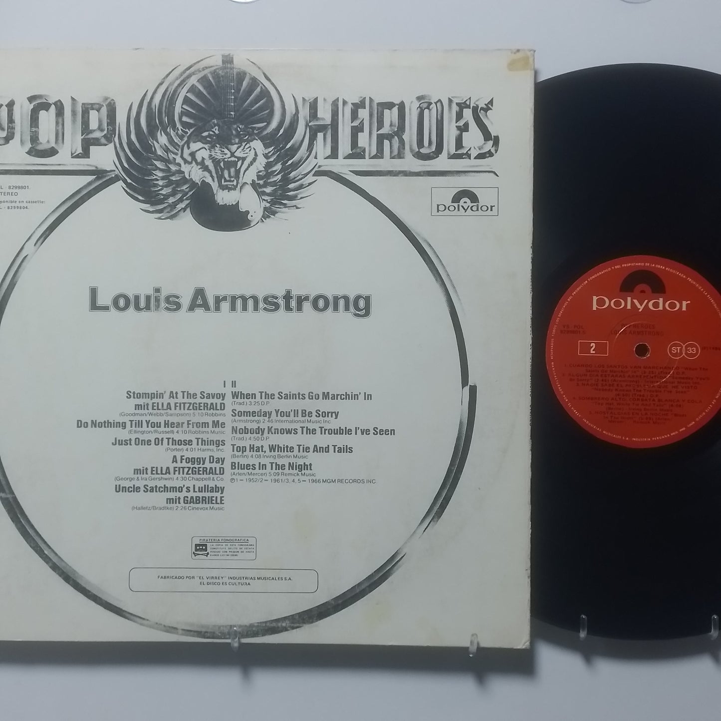 lp Louis Armstrong Pop Heroes made peru 1981 jazz