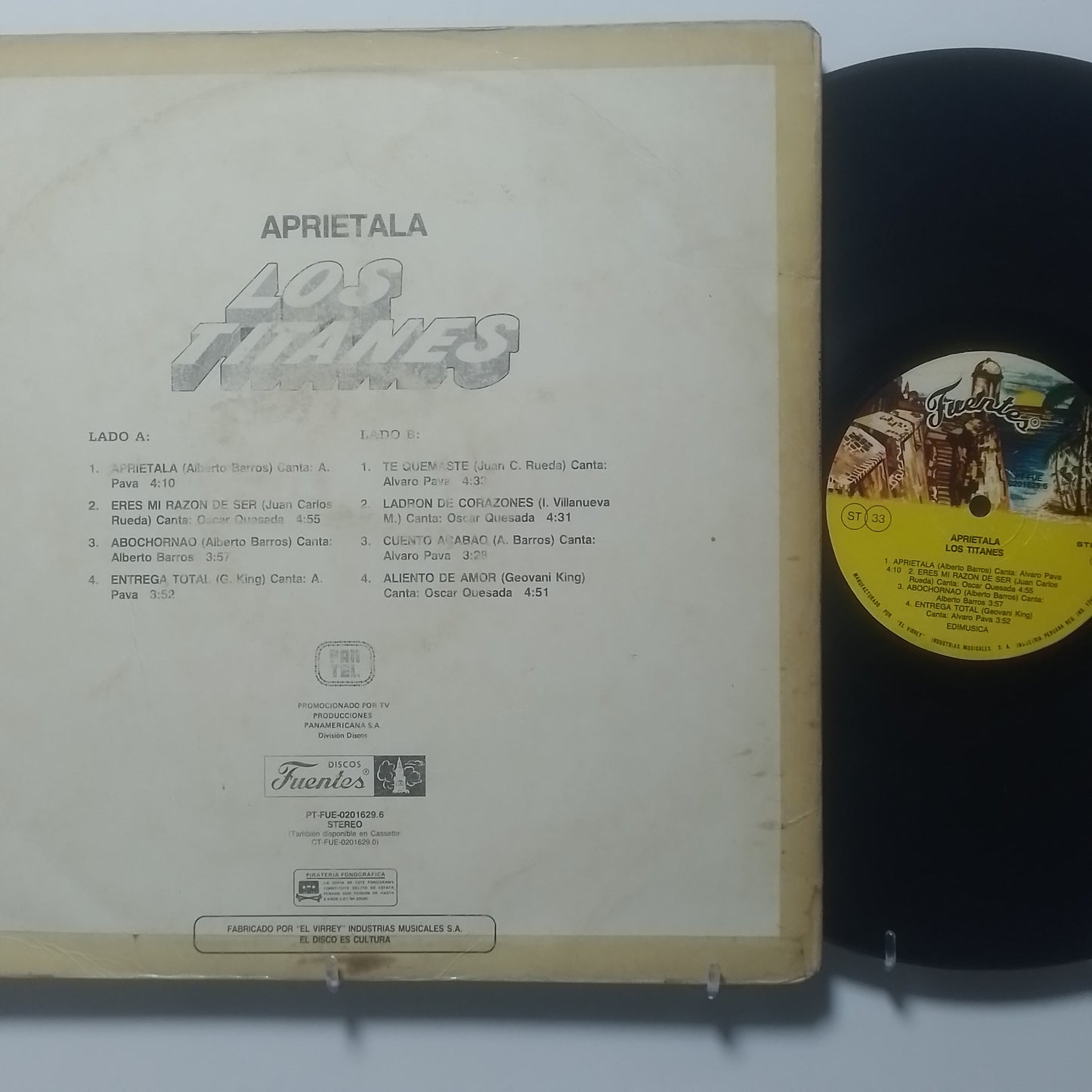 lp Los Titanes Aprietala made peru 1988 salsa