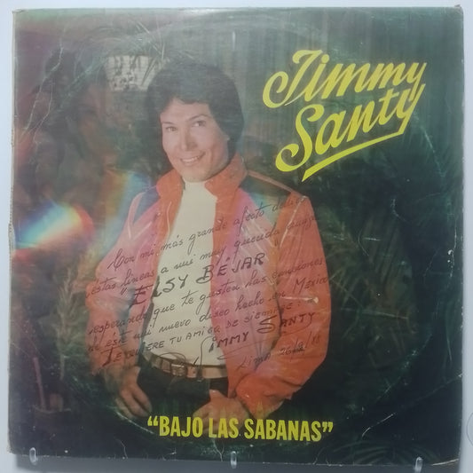 lp jimmy santy bajo las sabanas autografiado made peru 1988 rock latin