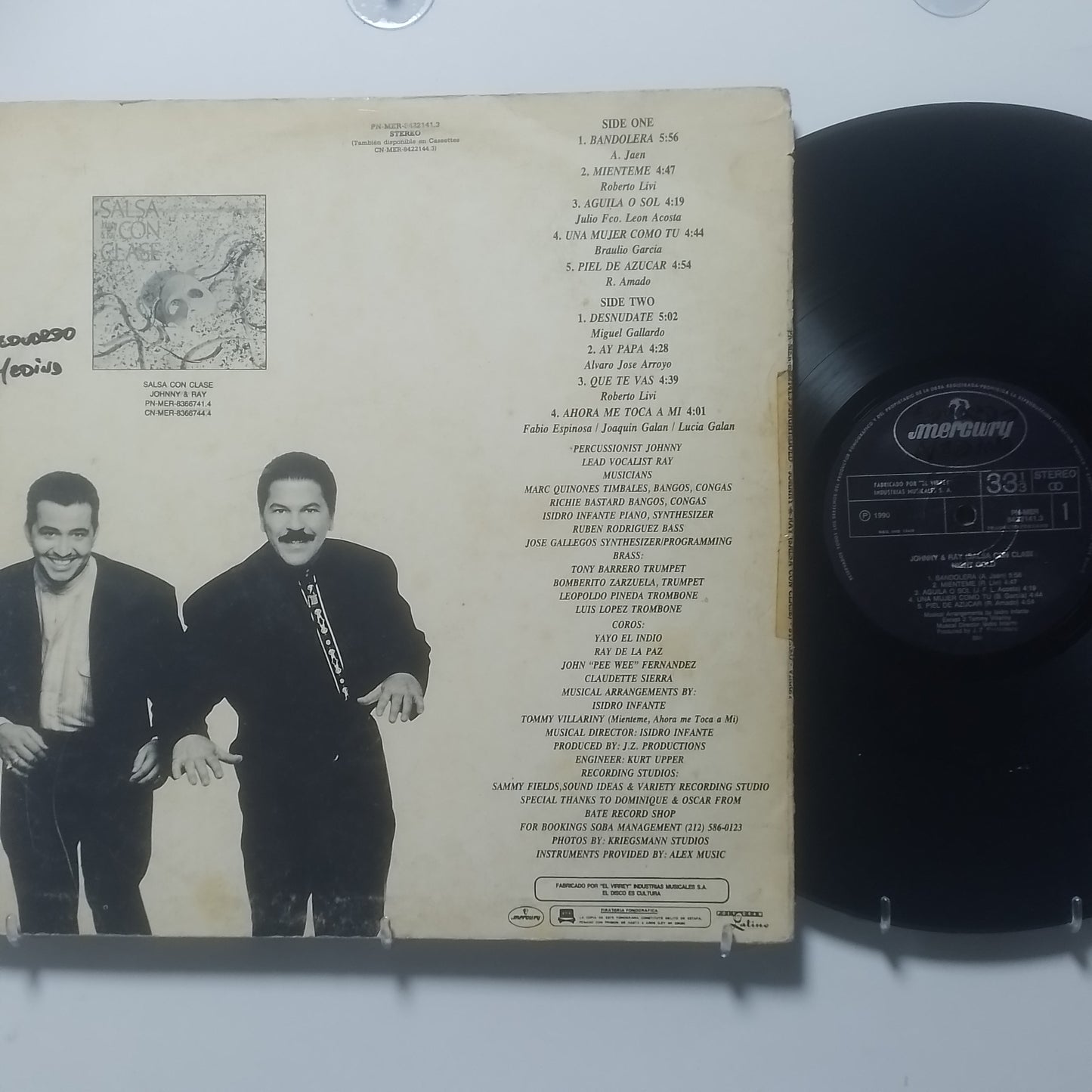 lp Johnny & Ray Salsa Con Clase Night Gold made peru 1990 salsa