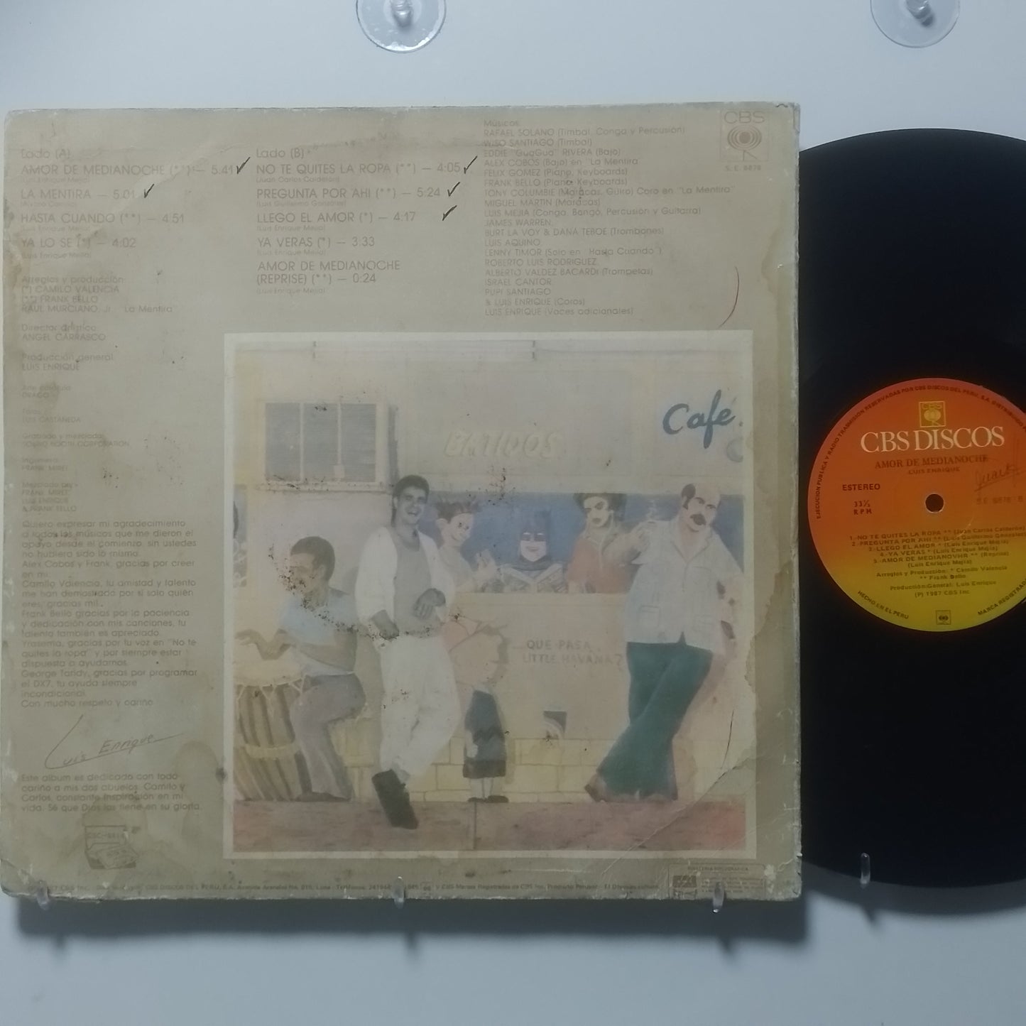 lp Luis Enrique Amor De Medianoche made peru 1987 salsa