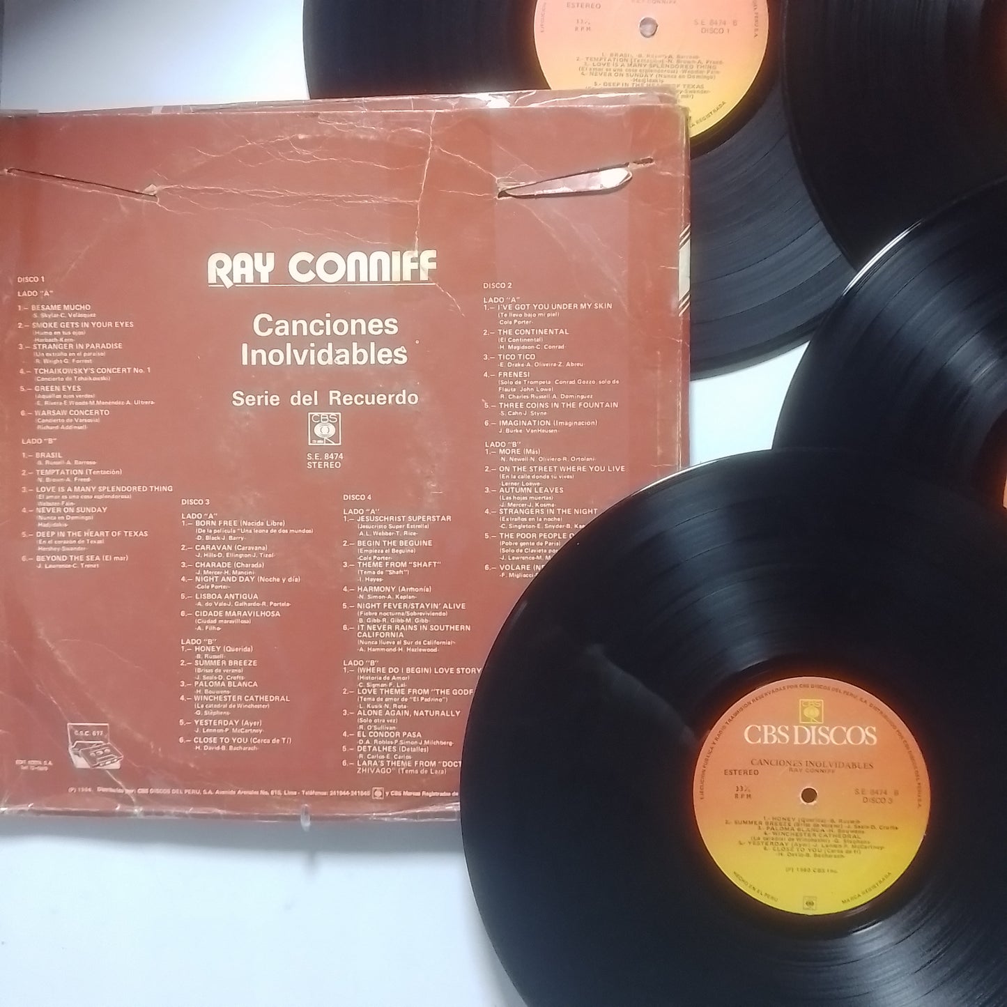 x4 lp ray conniff canciones inolvidables made peru 1980 instrumental