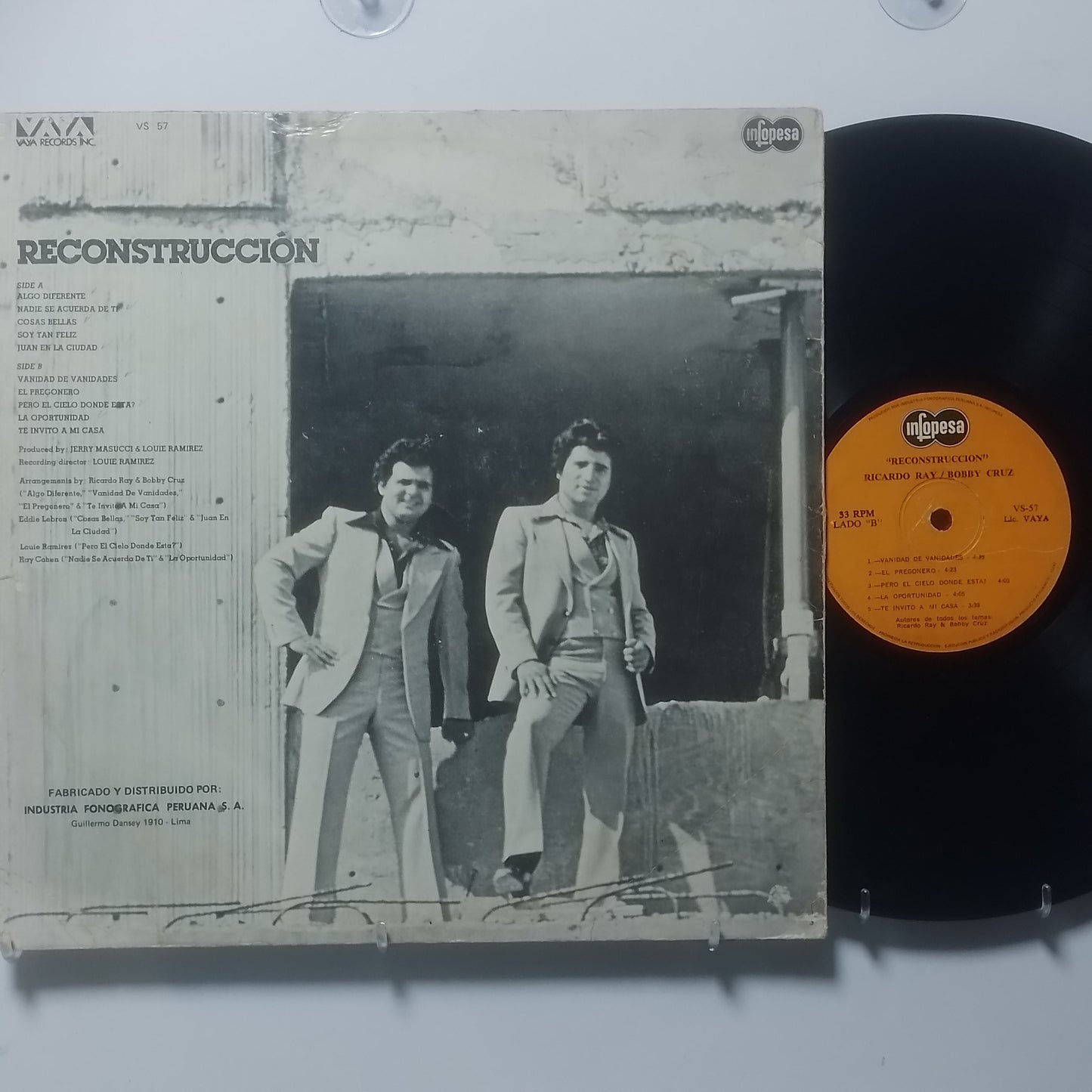 lp Ricardo Ray & Bobby Cruz Reconstruccion made peru 1977 latin salsa