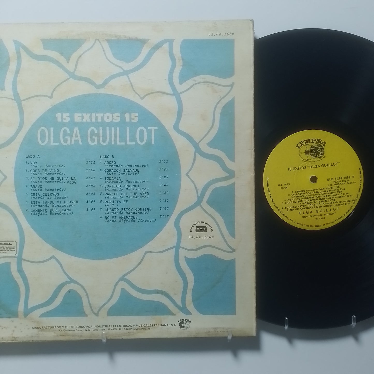 lp Olga Guillot 15 Exitos De Olga Guillot made peru 1984 latin bolero